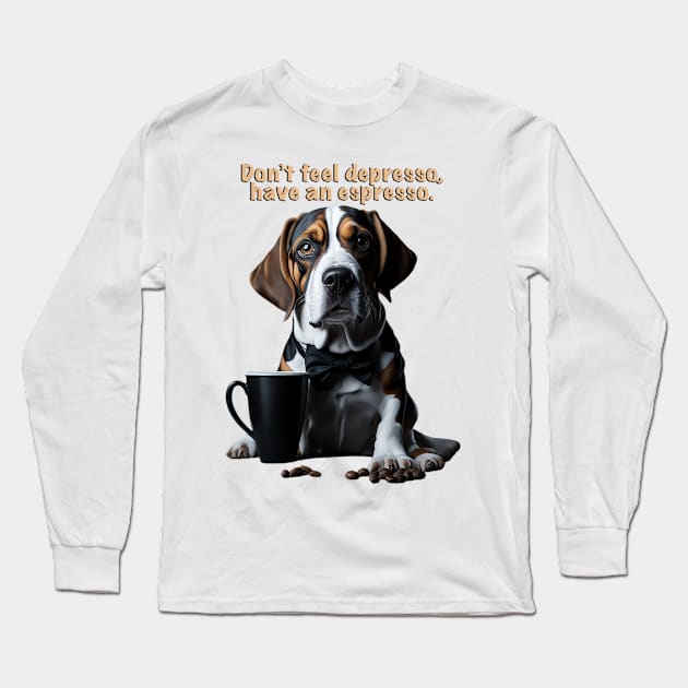 Coffee and Beagle Long Sleeve T-Shirt by likbatonboot